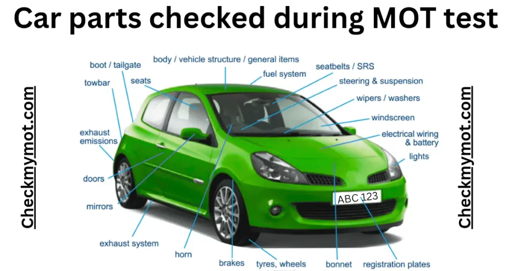 Car Parts Checked During MOT Test