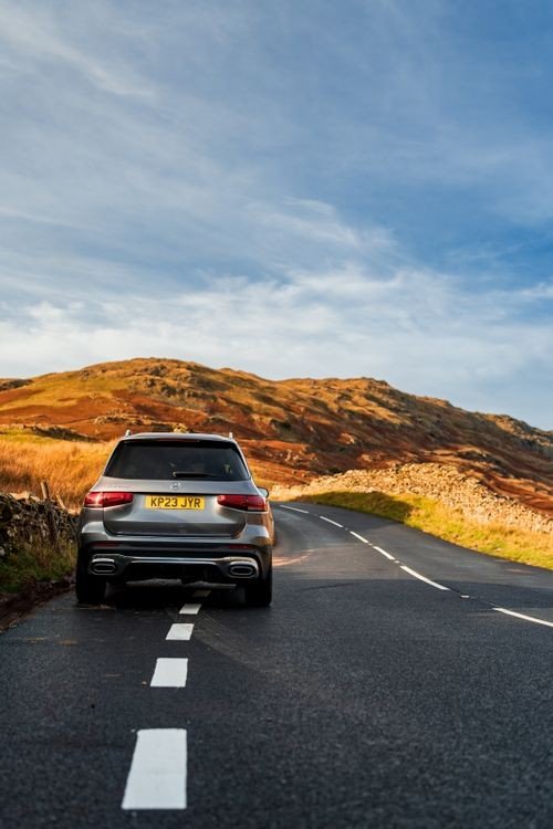Car on the road in the UK