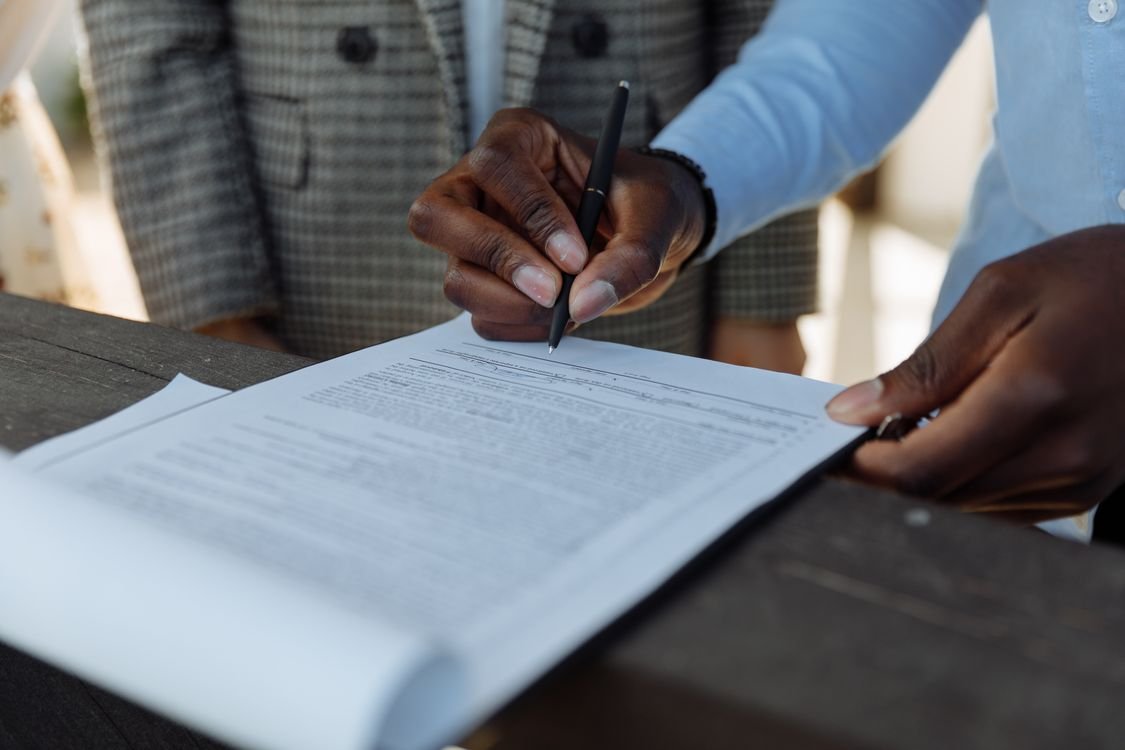 Signing car insurance documents